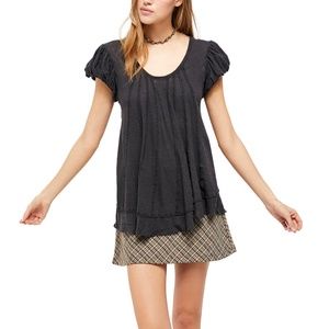 Free People New Star Distressed Stripe Top